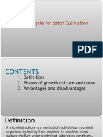 Growth Cycle For Batch Cultutivation