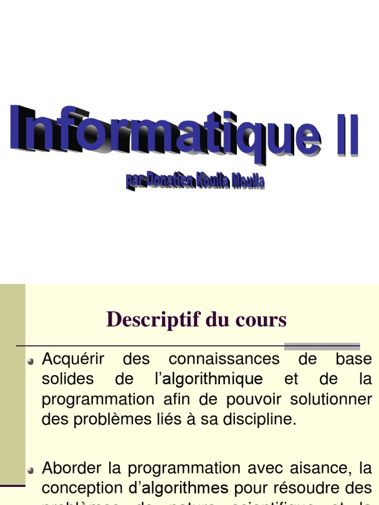 Introduction à l'algorithmique et C | PDF | Pointeur (programmation ...