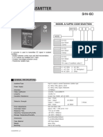 Signal Transmitter: Model & Suffix Code Selection