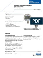 Digital Pressure Gauge For Industrial Applications Model DG-10-S, Standard Version Model DG-10-E, Enhanced Version