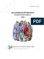 Registrasi Penduduk Kabupaten Belu 2006