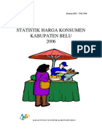 Statistik Harga Konsumen Kabupaten Belu 2006