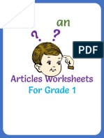 Articles Worksheets: For Grade 1