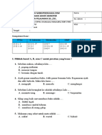 Soal PAS Kelas 1 Tema 2