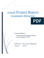 Consumer Behavior - Final Project Report