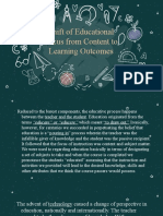Shift of Educational Focus From Content To Learning Outcomes