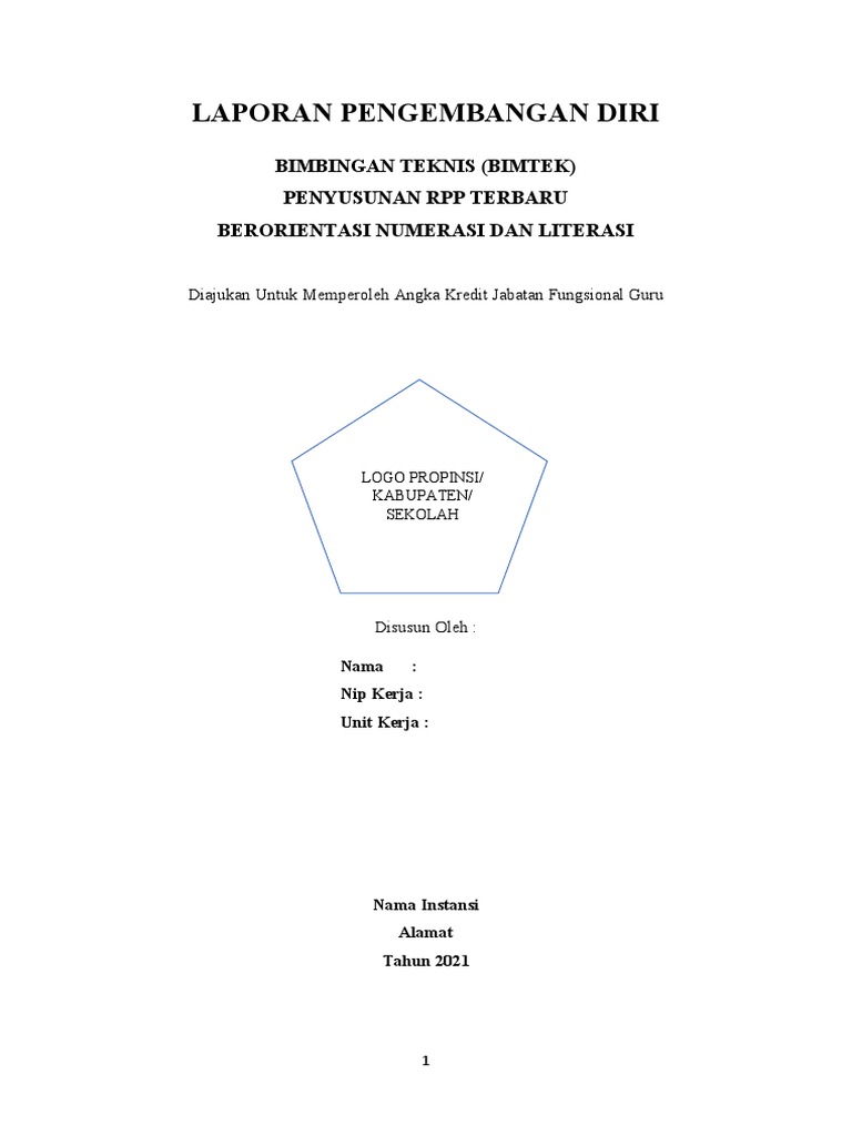 Laporan Pengembangan Diri | PDF | Karier & Perkembangan