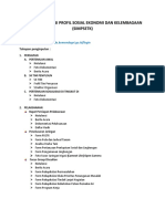 Sistem Informasi Profil Sosial Ekonomi Teknik Dan Kelembagaan