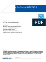 Nutanix Certified Professional (NCP) 5.5: Exam Blueprint Guide v1.2