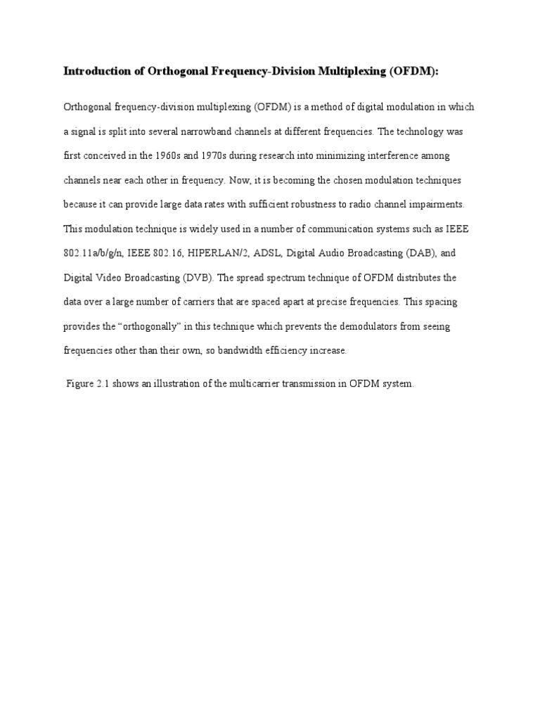 Introduction of Orthogonal Frequency | PDF | Orthogonal Frequency ...