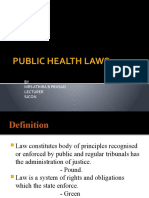 Public Health Laws: BY Mrs Athira B Prasad Lecturer Sjcon