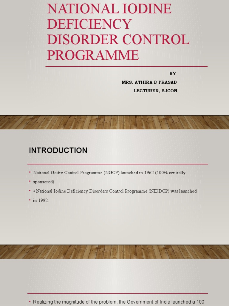 IDD Control Programme | PDF | Health Sciences