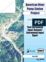 American River Pump Station Project: Final Environmental Impact Statement/ Environmental Impact