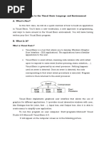 Introduction To The Visual Basic Language and Environment A. What's New?