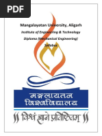 Mangalayatan University, Aligarh: Institute of Engineering & Technology Diploma (Mechanical Engineering) Syllabus