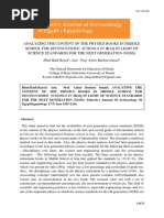 Analyzing The Content of The Physics Books in Middle School For Iraq in Light of Science Standards For The Next Generation (NGSS)