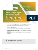 Score Plus CBSE Sample Papr and MTP in Science-10