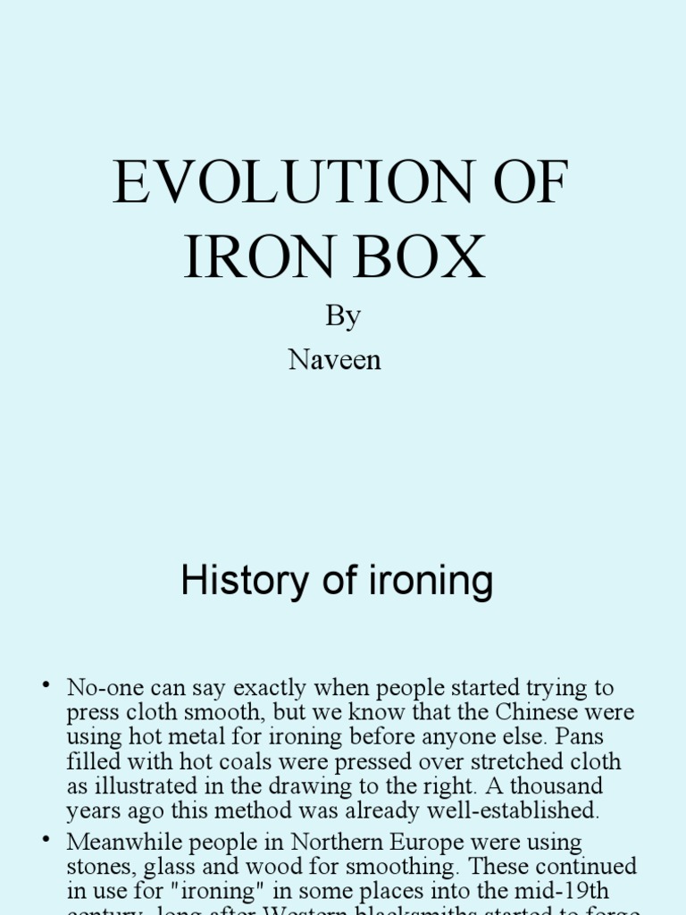 History of the Iron Box Evolution | PDF | Laundry | Iron