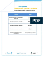 Cronograma Herramientas para la gestión curricular