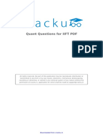 Quant Questions For IIFT PDF