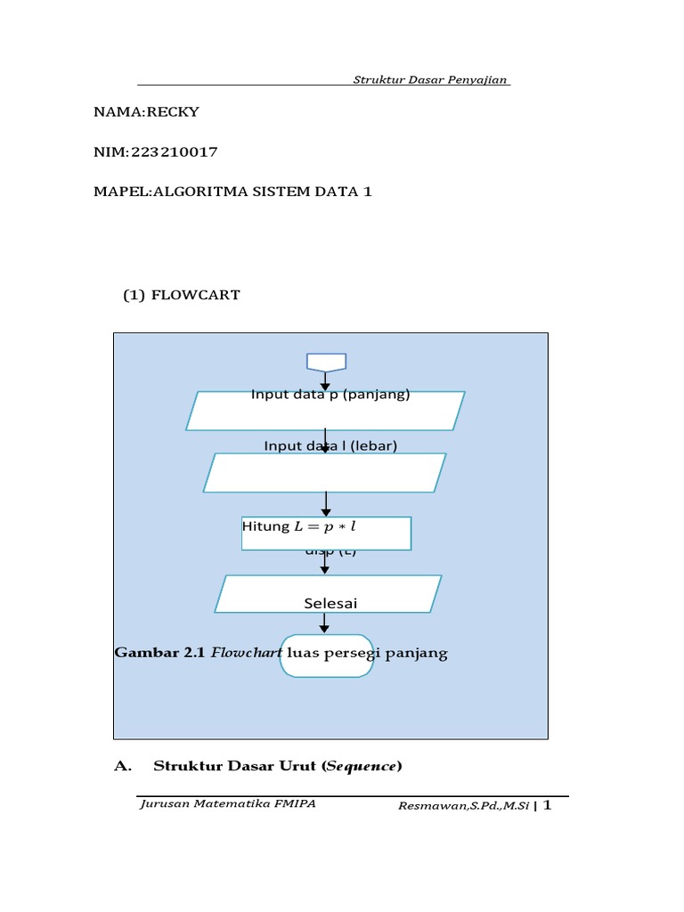 TTS 223210017 Struktur Dasar Algoritma | PDF | Komputer