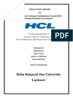 A Study On Customer Satisfaction Towards HCL Telecom Products in Lucknow