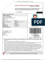 The Institute of Chartered Accountants of India - Admit Card vishal