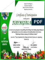 JUAN MIGUEL B. JAVIER CERTIFICATE