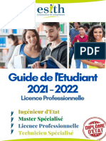 Guide de L'étudiant - Cycle Licence Professionnelle