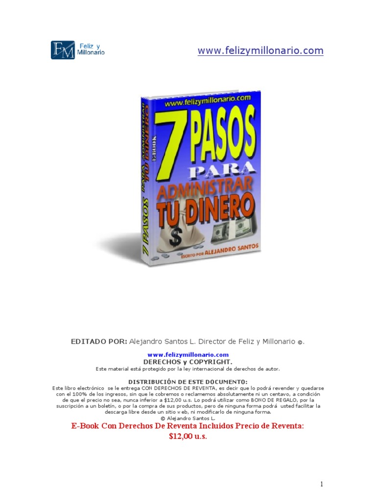 7 Pasos para Administrar Tu Dinero | PDF | Relaciones personales ...
