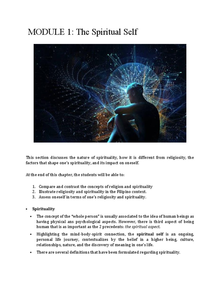 MODULE 1: The Spiritual Self: Spirituality | Download Free PDF ...