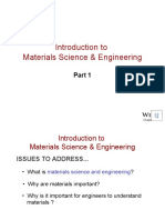 Introduction To Materials Science & Engineering: Chapter 1 - 1