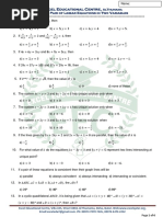 Linear equations MCQ