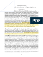 Research Statement: Causal Inference For Socio-Economic & Engineering Systems