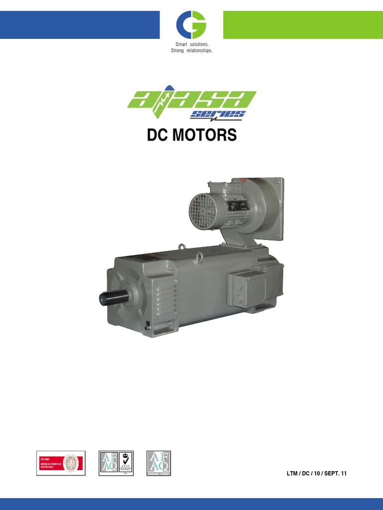 DC Motor Catalogue PDF Electric Motor Manufactured Goods