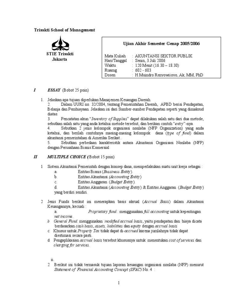 Soal Ujian Akuntansi Manajemen Helmi Kediris