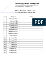 Rencana Jadwal Khotib Dan Imam 1443 H 2022