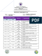 Department of Education: Individual Workweek Plan