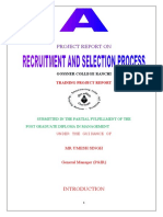 PROJECT WORK ON RECRUITMEMT by Jayant Kumar Srivastav