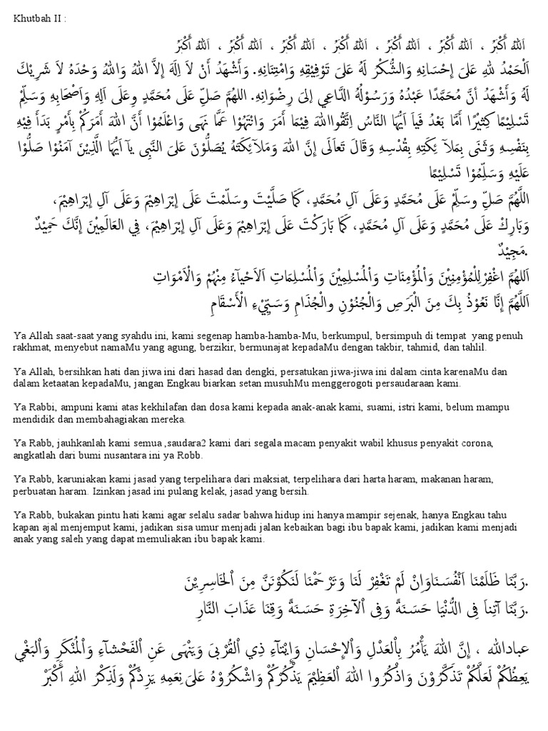 Khutbah KE 2 IDUL ADHA | PDF