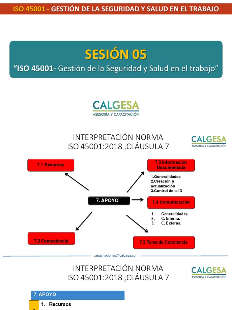 Iso 45001 - Sesion 05 | PDF | Organización internacional para la ...