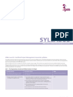 IPMA Level D: Certified Project Management Associate syllabus