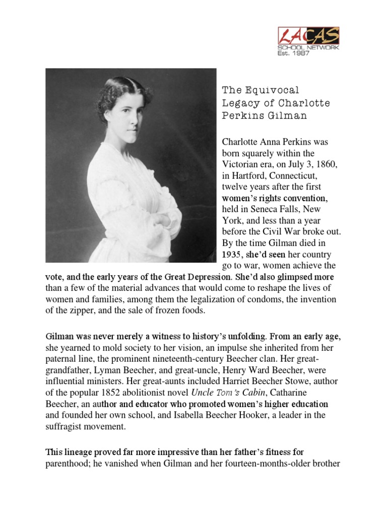 The Equivocal Legacy of Charlotte Perkins Gilman PDF Herland (Novel) Feminism