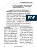 Undergraduate Students' Perception and Satisfaction Regarding Online Learning System Amidst Covid-19 Pandemic in Pakistan