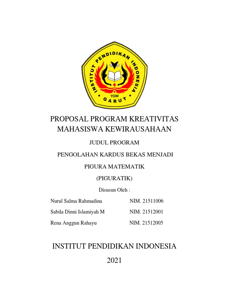 Proposal PKM-K | PDF | Bisnis | Seni