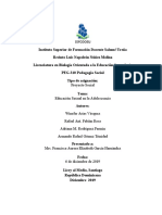 Proyecto Pedagogía Social. Sexualidad en La Adolescencia