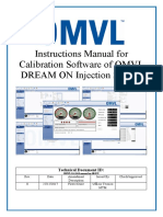 Instructions Manual For Calibration Software of OMVL DREAM ON Injection System