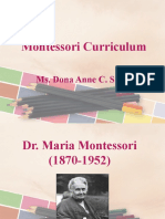 Montessori Curriculum: Ms. Dona Anne C. Silva
