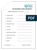 IGNOU Assignment Front Page by Tech Guide Naveen