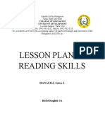 Reading Lesson Plan
